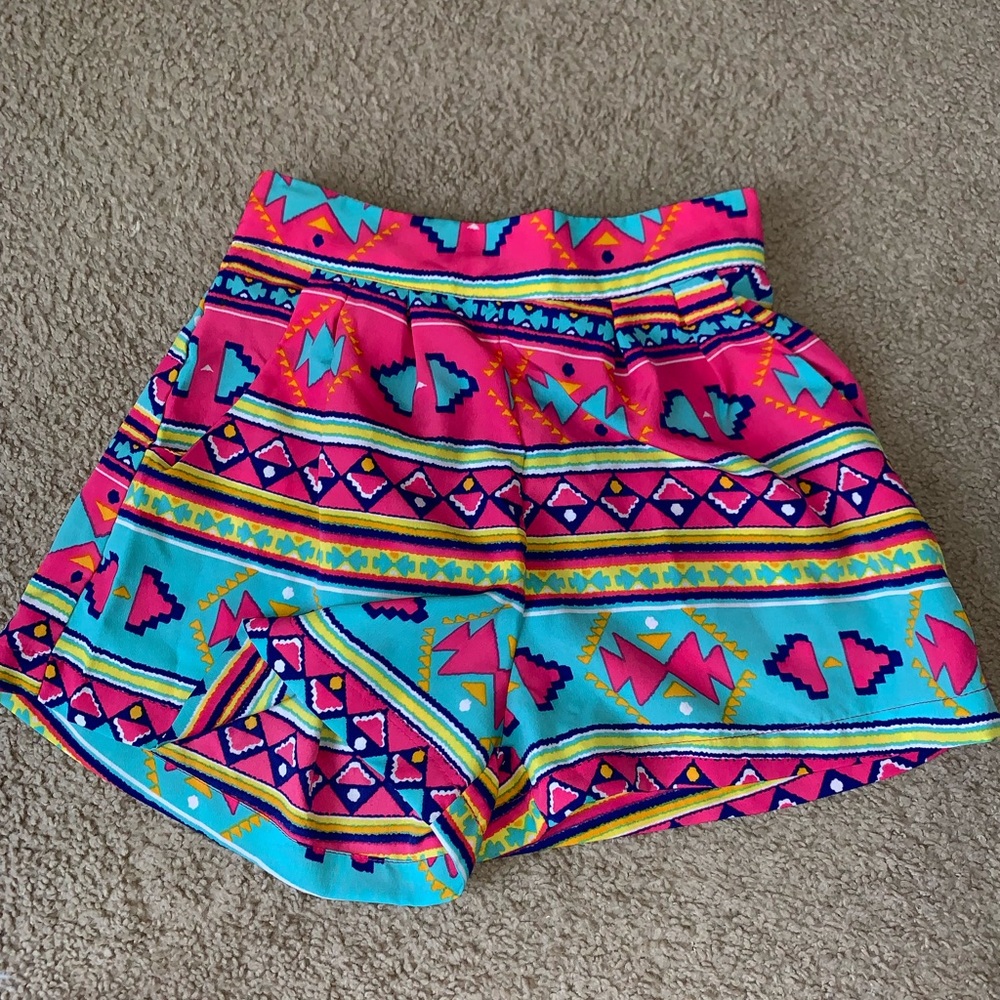 Aztec high waisted shorts